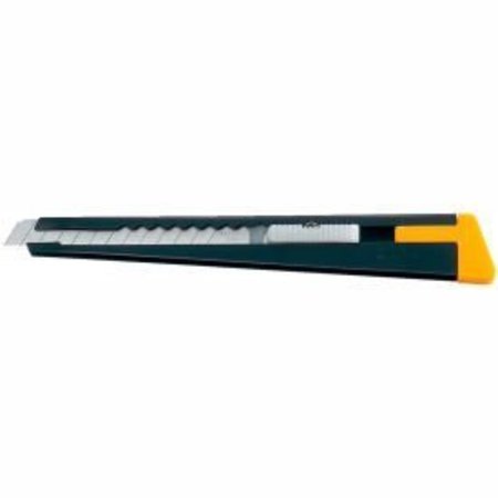 OLFA OLFA® 180 Metal Body Slide Mechanism Utility Knife w/ Blade Snapper - Black/Yellow 5001**